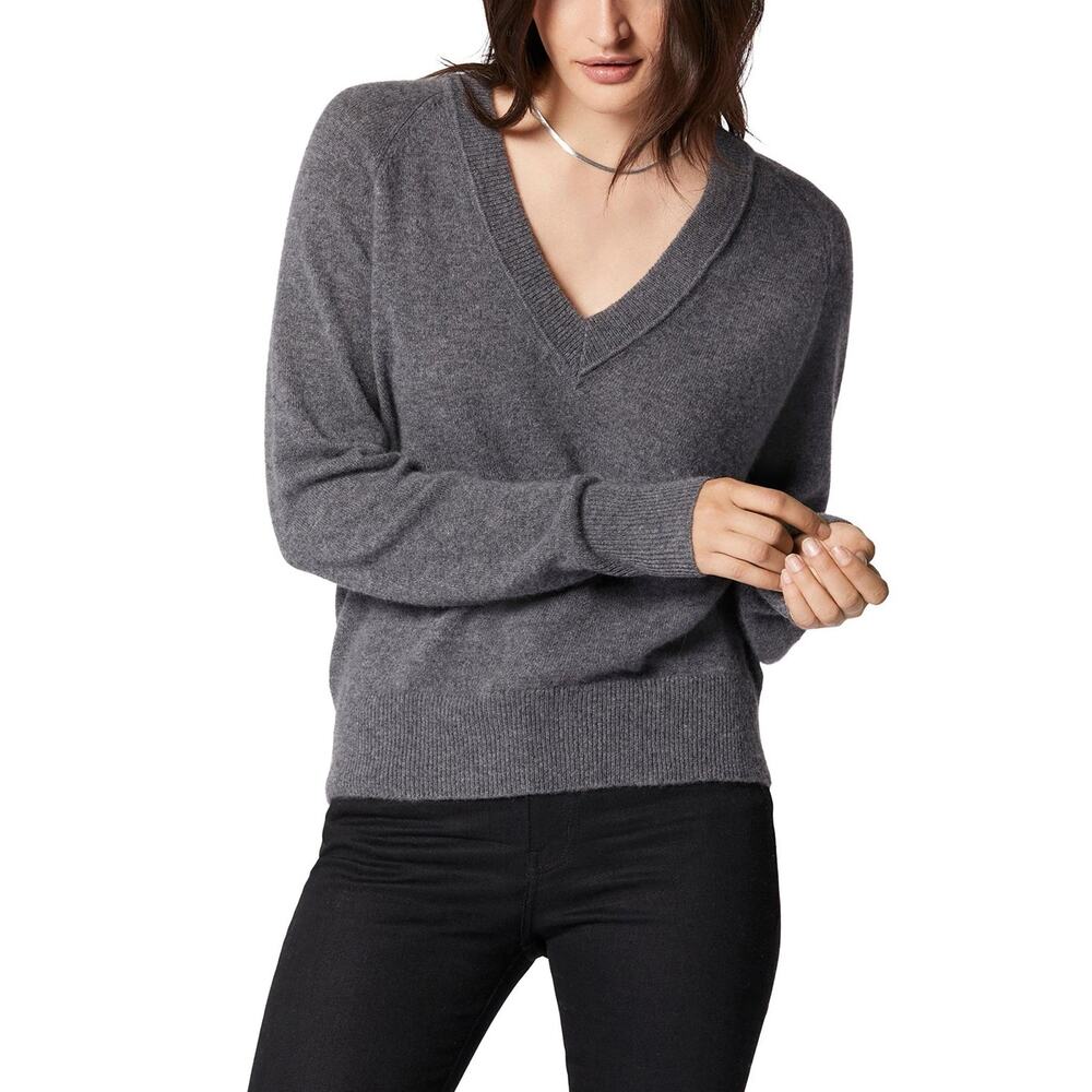 Equipment Madalene Gray 100% Cashmere V-Neck Pullover Sweater Size XS